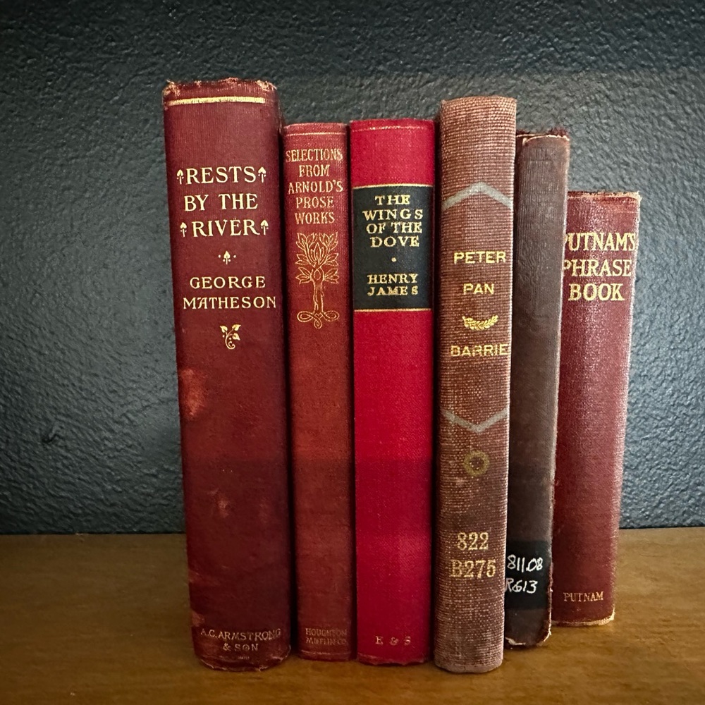 📚Red Vintage / Antique Books for Decor and Weddings